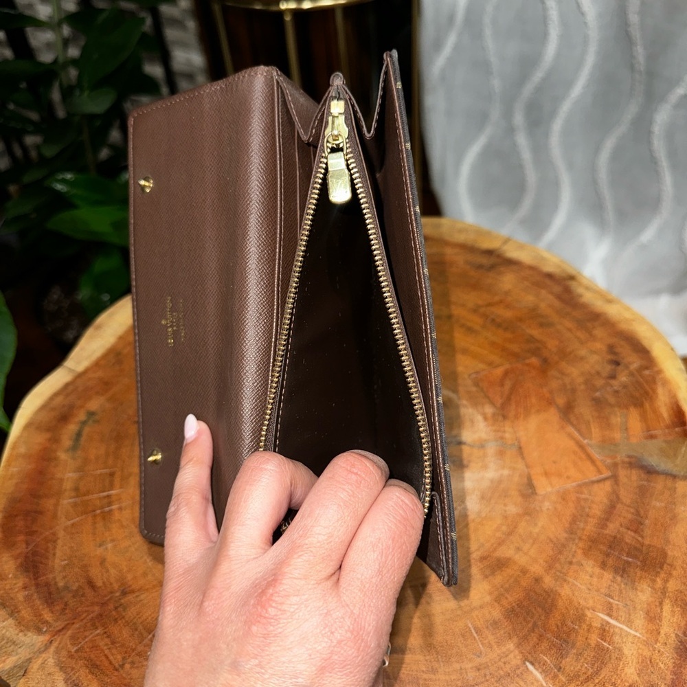 Louis Vuitton Mini Lin Monogram Long Wallet / Clutch Organizer with a Dust bag - Picture 6 of 14